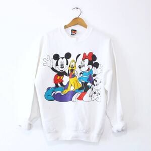 Vintage Walt Disney Mickey Mouse Characters Sweatshirt Large
